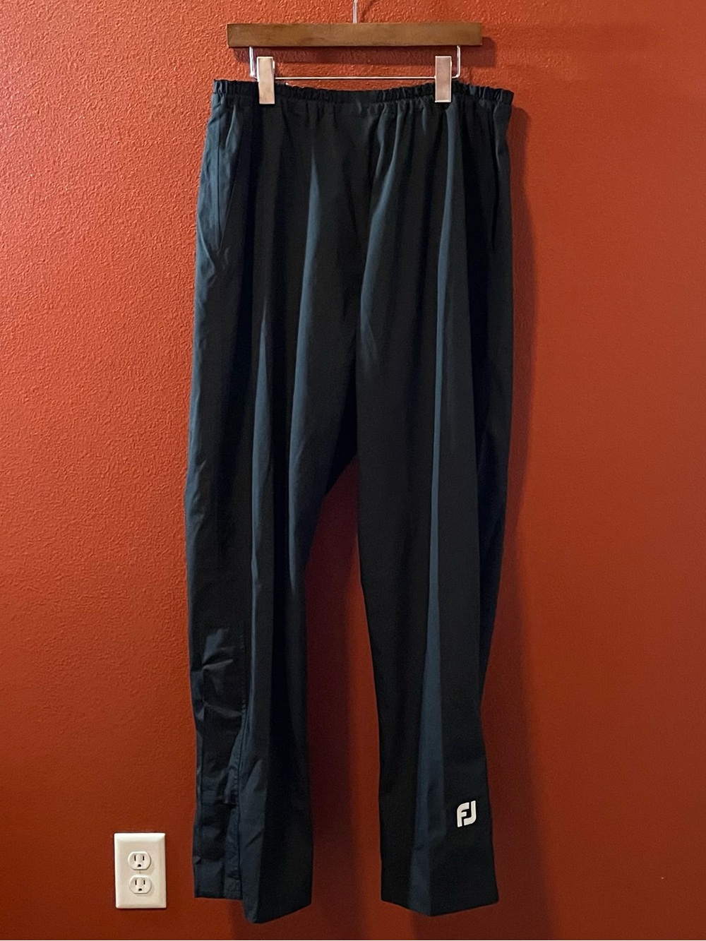 Footjoy DryJoys Men’s Performance Waterproof Black Shell Golfing Rain Pants
